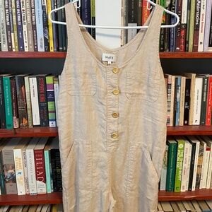MATE the label - Button-front linen jumpsuit